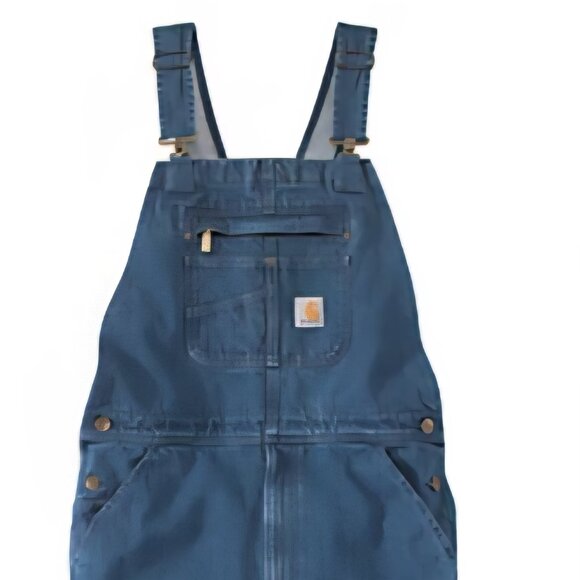 Carhartt relaxed fit blue denim men's Farm Country Western Work overalls 42 X 28 - Picture 3 of 9